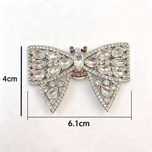 Shiwei Handmade Chất Lượng Cao Thời Trang Có Thể Tháo Rời Rhinestone Pha Lê Bền Thân Thiện Với Môi Clip Giày Cho Phụ Nữ Giày Cưới - Product Image 5