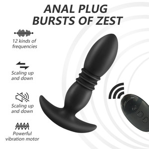 Vibratore Dildo Penetrante, Grande Plug Anale, Vibratore Anale con Telecomando Wireless, Massaggiatore Prostatico Maschile, Giocattoli Anali, <span class=keywords><strong>Vibratori</strong></span> <span class=keywords><strong>per</strong></span> Uomini - Product Image 2