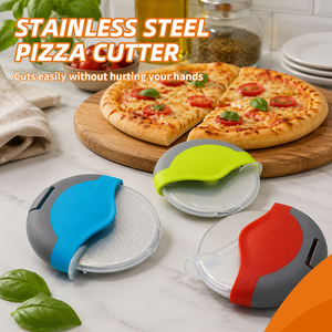 Cortador de Pizza Manual de Acero Inoxidable al por Mayor, Rebanador de Pizza Resistente, Herramienta Redonda Afilada para Repostería - Product Image 3
