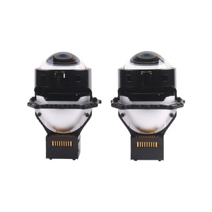 SANVI Super Bright 3-Inch Dual Reflectors New Design 75W/Pcs 5500K L60 Laser Projector Lens LED Headlights for BMW Model 12V Car - Product Image 1