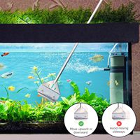 Ama-zon Offre Spéciale Grattoir à algues Kit d'outils de nettoyage pour aquarium Ensemble de pinces à épiler longues en acier inoxydable Spatule à ciseaux