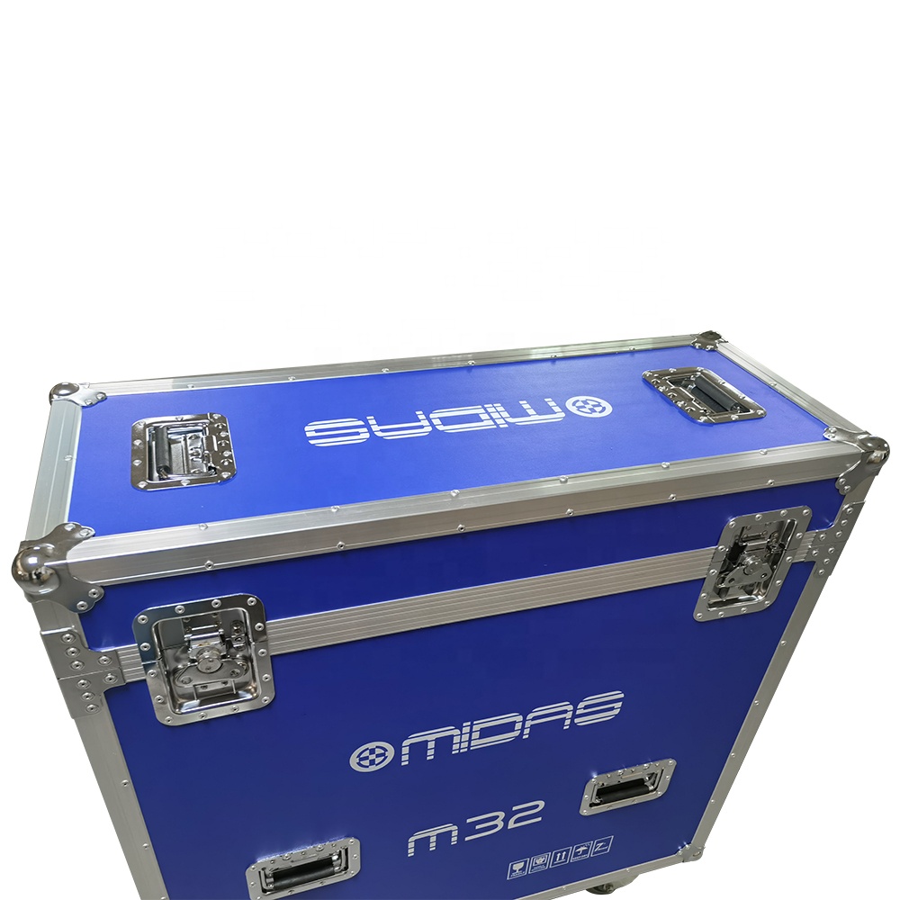 MIDAS 320大型アルミラックケース 青 Customized Midas M32 Live Digital Mixer Flight Case with Wheels