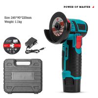 Mini-meuleuse d'angle sans fil YUTUO 12V Li-ion, machine de polissage industrielle DIY, interrupteur coulissant, moteur sans balais pour usage domestique