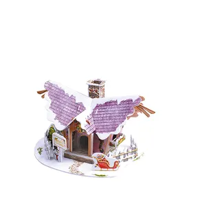 3D jigsaw DIY Puzzle New Angel Christmas House 22pcs Creative children's DIY Puzzle Toy foam paper 3D stereoscopic puzzle model