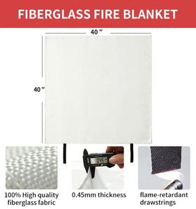 Manta Ignífuga de Fibra de Vidrio para Emergencias en el Hogar y la Cocina, 40"*40 Pulgadas, Suave, con Logotipo Personalizado para Automóvil - Product Image 4