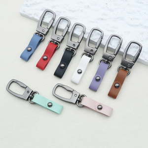 Factory Wholesale Custom Leather Keyring Key Holder Promotion Gift Key Chain Blank Luxury PU Leather Keychain