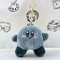 Pendentif en peluche Kirby étoile mignon et kawaii, jouet de dessin animé jaune, porte-clés, cadeau de Noël et d'anniversaire pour enfants