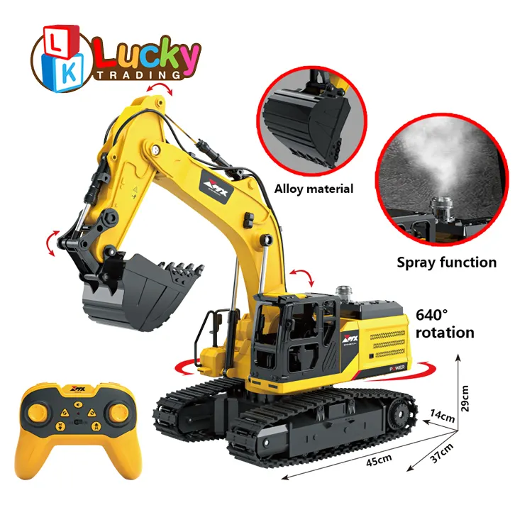2023 Toys Remote Control Vehicles Toys Trucks Rc Construction Vehicles Toys Engineering Series With Simulated Spray