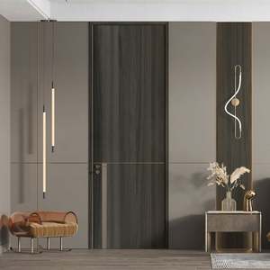 Puertas Interiores de Madera Maciza de Nuevo Diseño, Paneles de Melamina de Nailon, Insonorizadas, Diseño Minimalista para Uso en Hoteles y Hospitales, Personalizadas - Product Image 2