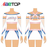 Prix usine OEM Conception sublimée Offre Spéciale Uniformes de pom-pom girl à manches longues Cheer Sports Team Wear