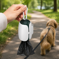 Distributeur de sacs à déjections pour animaux de compagnie, support portable pour sacs à crottes de chien, clip de laisse, déchirure à une main, sacs biodégradables, accessoires pour animaux de compagnie pour la promenade en extérieur