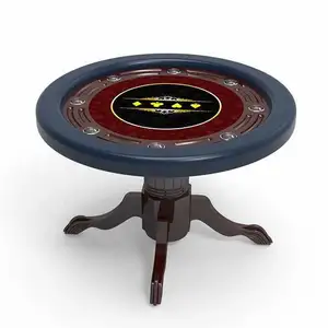 YH 8玩家豪华扑克桌圆形梅萨德鲁莱塔木制圆形扑克桌