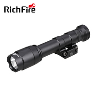 Lampe torche tactique en alliage d'aluminium étanche avec logo personnalisé et interrupteur à distance, accessoire pour lanternes et lunettes de visée d'extérieur