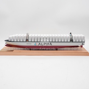 Modèle de navire cargo <span class=keywords><strong>ALPHA</strong></span> sur mesure de 45 cm, échelle 1:888, modèle de navire porte-conteneurs de simulation pour cadeau d'affaires - Product Image 4