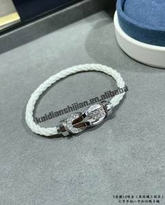 Fashionable Men Women Zircon Beaded Charm <b>Bracelet</b> Rose Gold <b>Red</b> Rope Gilded Horseshoe Buckle - Product Image 3