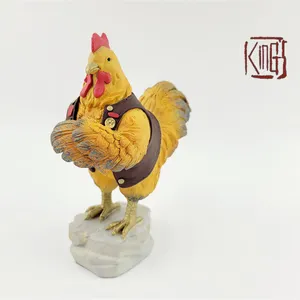 Escultura de cobre de guerrero de gallo, adornos de animales en venta