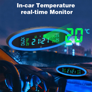 Sistema de Monitoreo de presión de neumáticos inalámbrico, reloj de energía Solar, pantalla LCD, 4 sensores externos, <span class=keywords><strong>TPMS</strong></span>, <span class=keywords><strong>Universal</strong></span> - Product Image 4