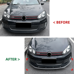 Labio delantero negro brillante ABS <span class=keywords><strong>precio</strong></span> al por mayor de 2017 para Volkswagen Golf <span class=keywords><strong>MK6</strong></span> <span class=keywords><strong>GTI</strong></span> 2008-2012 accesorios de coche - Product Image 2