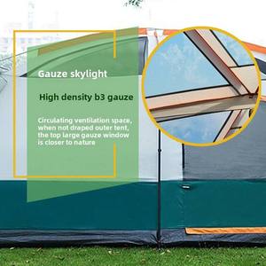 Không thấm nước di động cắm trại ngoài trời Lều gia đình công suất lớn hai phòng ngủ Hai lớp lưới Oxford vải bốn mùa 3 cửa - Product Image 5