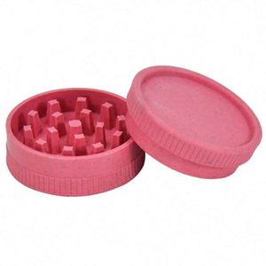 Biodegradable Plastic 40mm 2 Layers <b>Herb</b> <b>Grinder</b> Eco-friendly Plant Fiber Crusher Tobacco <b>Grinder</b> - Product Image 2