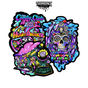 שקית מיילר 3.5 גרם עם סגירת רוכסן, אטומה לריח, עמידה בפני ילדים, בעיצוב ייחודי של Boyz Die Cut, עם הדפס צורות, עומדת על עצמה. - Product Image 2