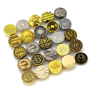 Kunshuo กางเกงยีนส์กระดุมโลหะสังกะสีอัลลอย zamac ชุบตารางเทคนิคสำหรับเสื้อผ้ายีนส์โลโก้วินเทจคลาสสิกที่กำหนดเอง - Product Image 2