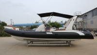 Bateau semi-rigide haut de gamme 7,6 m en FRP et aluminium - Bateau pneumatique de luxe avec chambres à air Hypalon