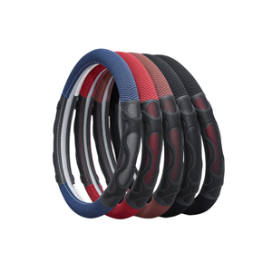 Housse de volant en soie glacée TPE respirante et absorbant la transpiration, à 3 branches, <span class=keywords><strong>pour</strong></span> volants de <span class=keywords><strong>voiture</strong></span> en forme de D de 36/38/40 cm, toutes saisons - Product Image 1