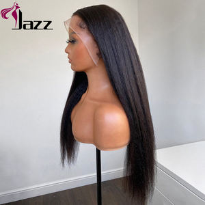 Perruque de Cheveux Humains <span class=keywords><strong>Afro</strong></span> Kinky Bouclés et Lisses à Dentelle Complète HD 360, Sans Colle, Densité 210%, Extension pour Femmes Noires - Product Image 2