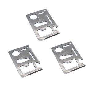 Carte multifonction de survie pour le camping en plein air, couteau de survie en acier inoxydable, outil portable de taille carte de crédit pour cadeaux promotionnels - Product Image 1