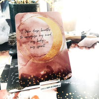 Cartes à jouer d'affirmation de fille noire personnalisée en gros grande enveloppe de relaxation cartes d'affirmation de naissance en papier pour l'année