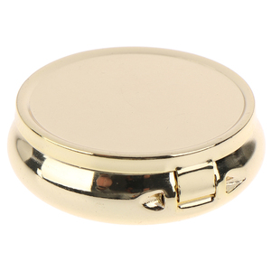Gold Metal Round Pill boxes Medicine Organizer Container Medicine Case Pill Candy Box 100pcs/lot Free Shipping