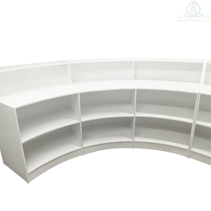 Comptoir de bar de restaurant de boîte de nuit de stockage <span class=keywords><strong>multicouche</strong></span> rond blanc de conception contractée à vendre - Product Image 3