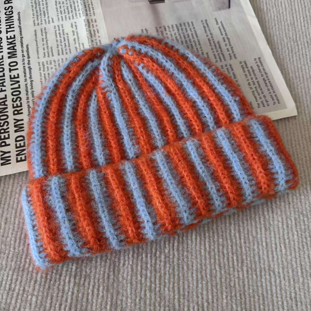 Dopamine color beanie-orange