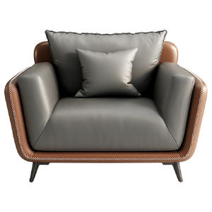 Canapé de bureau Saint-Lee en cuir, éponge haute densité, mobilier durable pour réception et réunions - Product Image 5