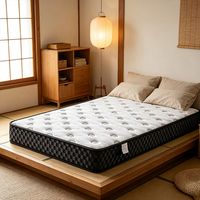 Matelas hybride moderne Queen de 12 pouces avec mousse à mémoire de forme et ressorts ensachés, compressible en boîte pour chambre d'appartement, soulagement de la pression