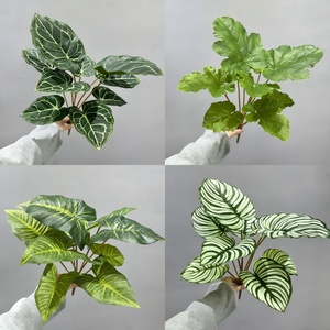 Plantas Artificiales de Taro, Monstera y Hojas Caídas, Verdes, de 30cm-100cm, Decoración para Interiores/Exteriores, Bonsái, Decoración de Suelo - Product Image 3