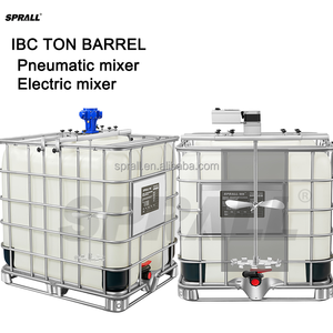 เครื่องผสม IBC แบบมือหมุน SPRALL ใช้งานง่าย ความจุ 260 แกลลอน 1000 ลิตร 1 ตัน พร้อมอุปกรณ์ยกถังและกวนผสม สำหรับธุรกิจขนาดเล็ก เครื่องกระจายสารความเร็วสูง ใช้ไฟฟ้า - Product Image 5