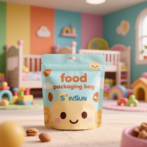 Bolsa de Plástico para Envasado de Alimentos con Cierre Hermético y Fondo Plano, Impresión Digital Personalizada, Apta para Alimentos - Product Image 1