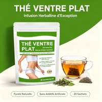 Thé Ventre Plat Mélange 4 Plantes Moringa Cassia Feuille de Lotus Oolong Thé Détox Perte de Poids Booster Métabolisme 20 Sachets
