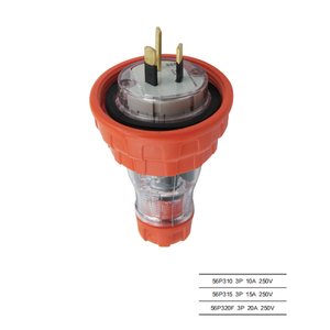 <strong>Australian</strong> Standard IP66 Industrial <strong>Plug</strong> with Socket 56P310/56P315 10A 15A 20A 250V 3 Flat Pins Waterproof 3 Outlets - Product Image 4