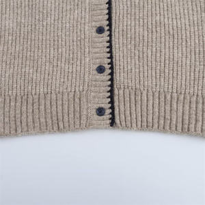 Chaleco de punto sin mangas con cuello alto, estilo vintage, de encaje, ecológico y a la moda para mujer. - Product Image 5