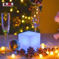 Cubo Luminoso LED Impermeabile in Plastica PE 10 cm, Sedia Cubo LED, Decorazione Luminosa a Cubo LED
