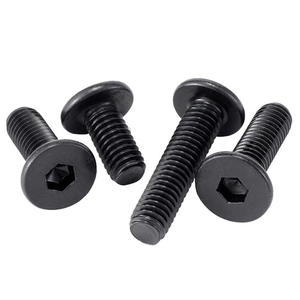 נירוסטה שחורה ברגים ראש אולטרה דק m6m8 מחברים ברגי שקע משושה ראש שטוח ברגי ראש שטוח - Product Image 5