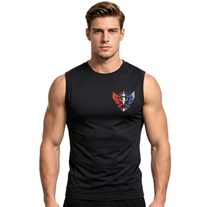 Canotta Oversize da <span class=keywords><strong>Uomo</strong></span> con Logo Personalizzato, Vestibilità Ampia, in Cotone 250GSM, Effetto Lavaggio Acido, Stile Vintage Streetwear, T-Shirt all'Ingrosso - Product Image 1