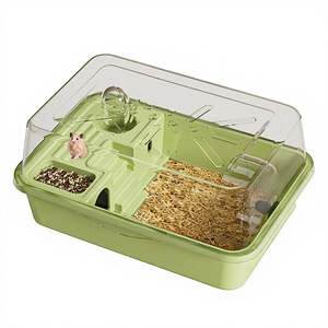 Cage à <span class=keywords><strong>hamster</strong></span> en plastique <span class=keywords><strong>extra</strong></span> <span class=keywords><strong>large</strong></span> de luxe, villa dorée, grand espace, acrylique, fournitures pour animaux de compagnie en plein air, dropshipping - Product Image 1
