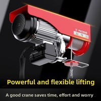 Mini-treuil électrique domestique 220V, 0,5 tonne, petite grue, treuil à double commande filaire et sans fil, dispositif de levage