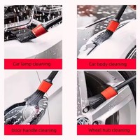 5 pièces Auto nettoyage tableau de bord sortie d'air brosse outils voiture détaillant ensemble en plastique accessoires de lavage de voiture