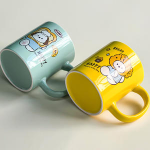 Taza de cerámica con dibujo de cachorro lindo, rosa y azul, para regalo. - Product Image 2