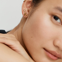 Boucles d'oreilles clous cœur en or 14 carats, hypoallergéniques, de marque de créateur, vente en gros, bijoux en argent sterling 925, motif cœur